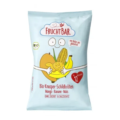 FRUCHTBAR Chrumky korytnačky kukurica, mango a banán 12m+ BIO 30 g