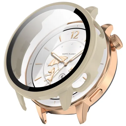 PC FULL COVER Plastový kryt so sklom pre OnePlus Watch 3 43mm IVORY WHITE