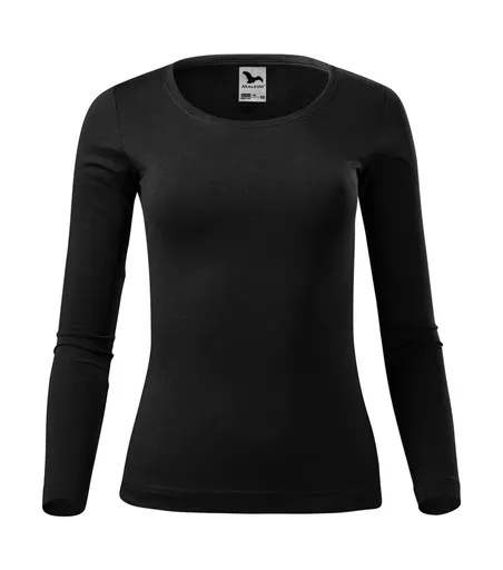 MALFINI Dámske tričko s dlhým rukávom Fit-T Long Sleeve - Čierna | XS