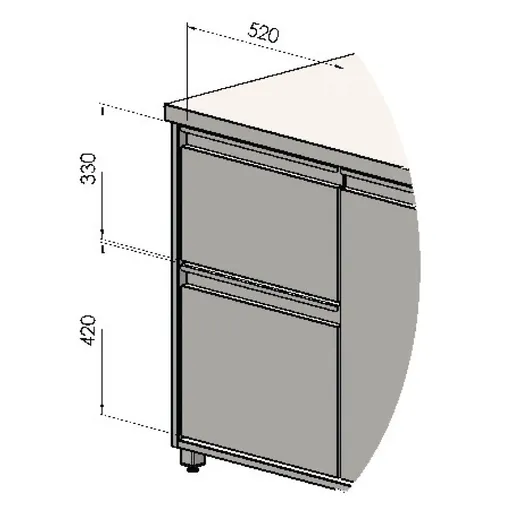 Blok 2 zásuviek - 270+360 mm