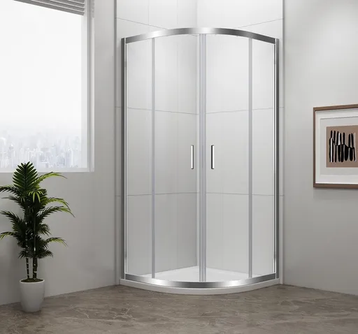 POLYSAN - EASY štvrťkruhová sprchová zástena 900x900, L/R, čire sklo EL2615