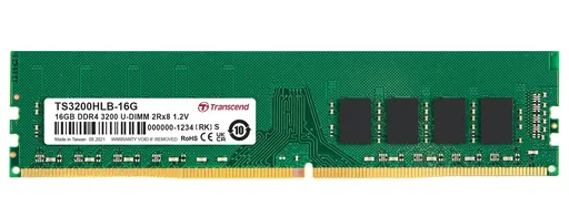 Transcend pamäť 16GB DDR4 3200 U-DIMM 2Rx8 1Gx8 CL22 1.2V