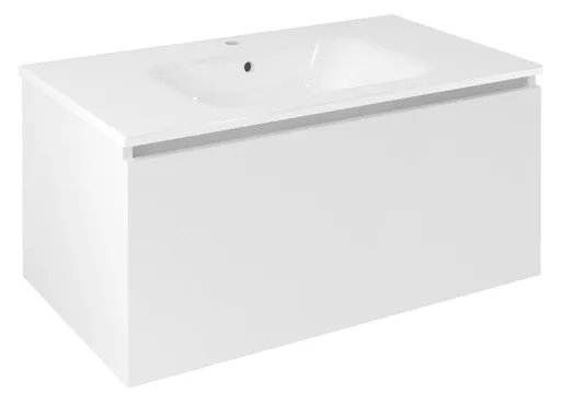 SAPHO - LOREA umývadlová skrinka 90x44x51,2cm, 1x zásuvka, biela matná LE090-3131