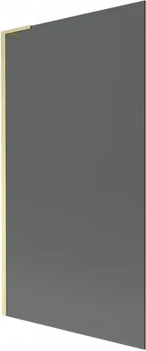 MEXEN/S - Next L vaňová zástena FIX 100 x 150, grafit, zlatá kartáčovaná 895-100-000-03-40-55