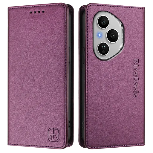 RINA Zaklápacie puzdro pre Honor 400 Pro 5G tmavofialové