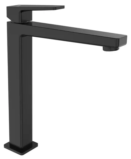 SAPHO - TURSI stojanková umývadlová batéria vysoká, predĺžená hubica čierná mat TI007B