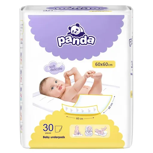 PANDA Prebaľovacie podložky 60 x 60cm 30 ks
