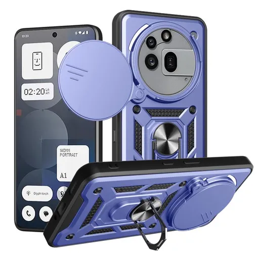 RING CAMERA Kryt s držiakom pre Nothing Phone (3a) Pro modrý