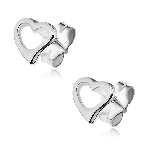 Náušničky zo striebra 925 - malé srdiečkové puzetky