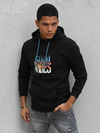 Čierna pánska mikina