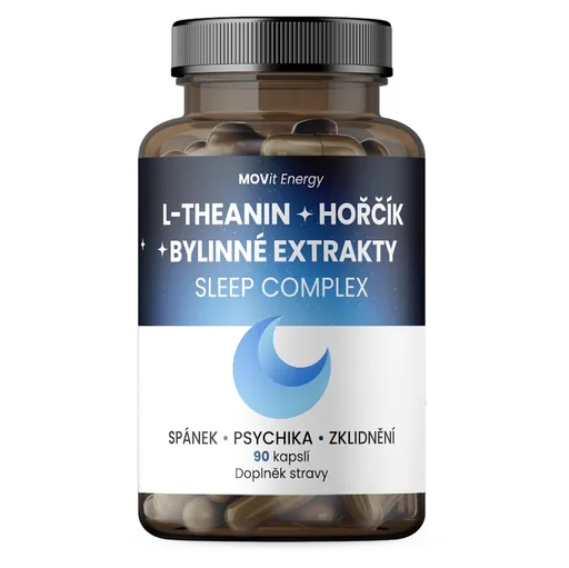 MOVIT Sleep Complex L-Theanín + Horčík + Bylinné extrakty 90 kapsúl