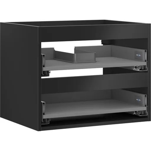 MEXEN - Box-A skrinka pre umývadlo 60, 2 zásuvky, čierna mat 91AX0-0600-470-2-71