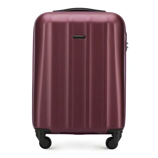Kabínový kufor vyrobený z polykarbonátu s textúrou bordovej farby 56-3P-111-35