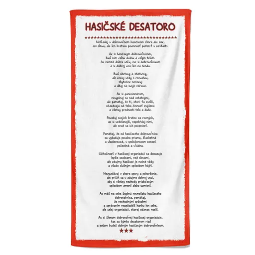 Osuška Hasičské desatoro - listina