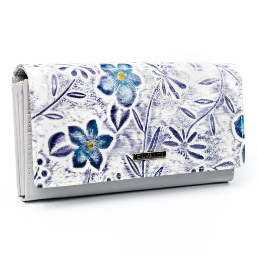 Veľká dámska peňaženka s kvetmi z prírodnej a ekologickej kože - 4U Cavaldi