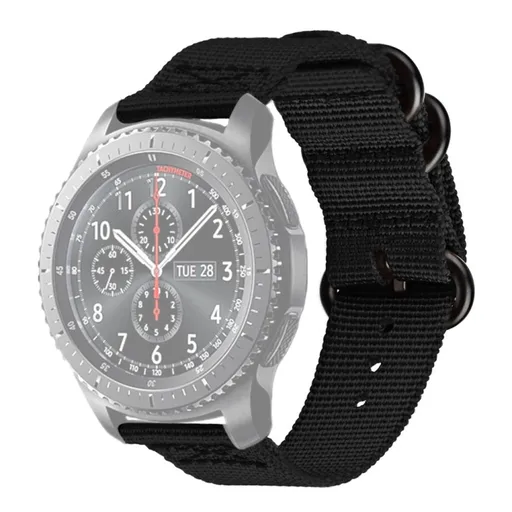 NYLON Univerzálny remienok na hodinky - šírka 20mm čierny