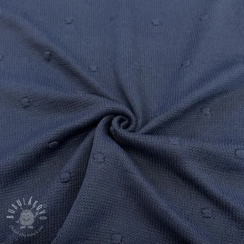 Svetrovina BIG KNIT DOT navy