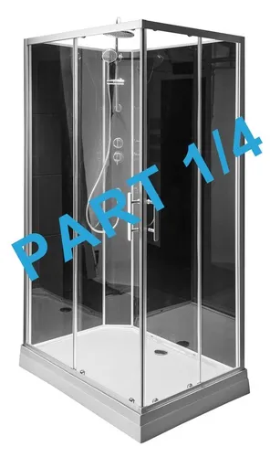 AQUALINE - GRANVIK sprchovací box 800x1200x2180 komponent 1/4 sprchová vanička, biela 16-120-09-11-00