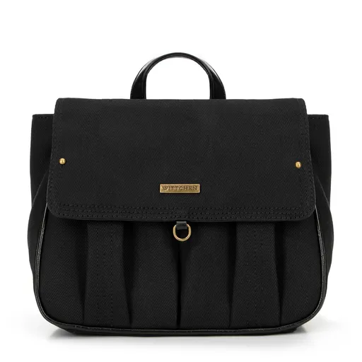 Mini dámsky ruksak s klopou čierny 100-4Y-441-1
