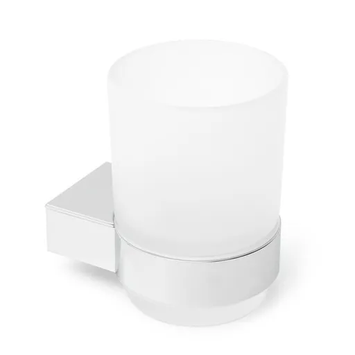 Držiak pohárov SAT Project včetně skleničky chróm / mliečne sklo SATDPROJ27