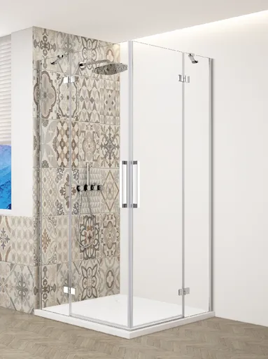 GELCO TRINITY CHROM štvorcový kút 1200x1200 rohový vstup, číre sklo, GT2212-12C-CH GT2212-12C-CH