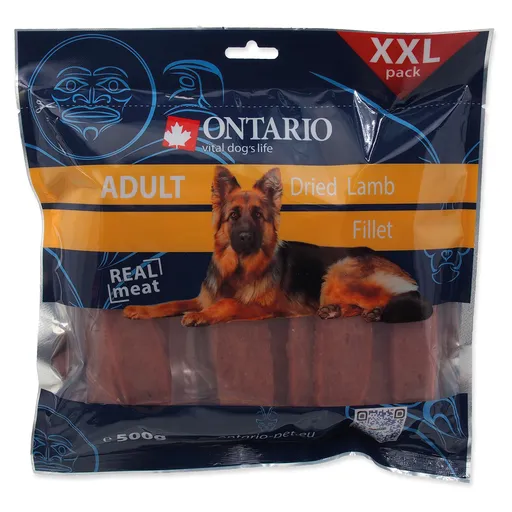 ONTARIO Sušené jahňacie plátky pre psov 500 g