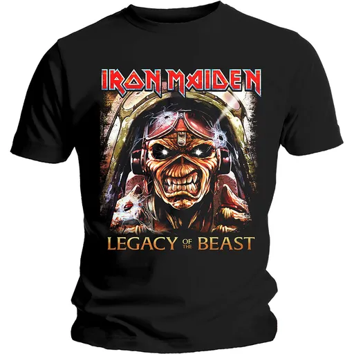 Iron Maiden tričko Legacy Aces Čierna S