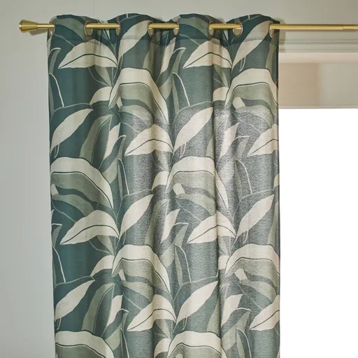 Záclona s potlačou listov