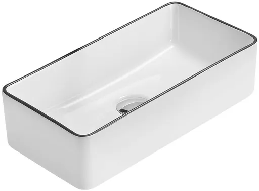 MEXEN - Nadia umývadlo na dosku 46 x 23, biela/čierna hrana 21614607