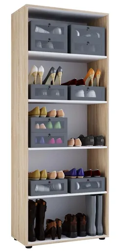 VCM Botník Vandol I bez dveří a 5 polic, dub sonoma