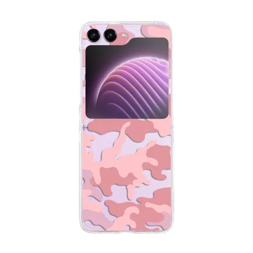 ART Plastový kryt pre Samsung Galaxy Z Flip7 FE 5G / Flip6 5G PINK CAMO