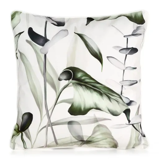 ArtFir Obliečka na vankúš ELLEN | biela/olivová 45 x 45 cm