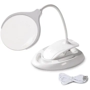 LE008 Stolná lampa s osvetlením a lupou