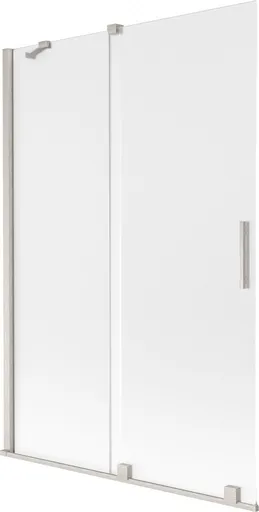 MEXEN/S - Velar dvojkrídlová posuvná vaňová zástena 120 x 150, dekor, nikel kartáčovaný 896-120-000-31-97