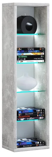 VCM Nástěnná police Rasito L, betonový vzhled