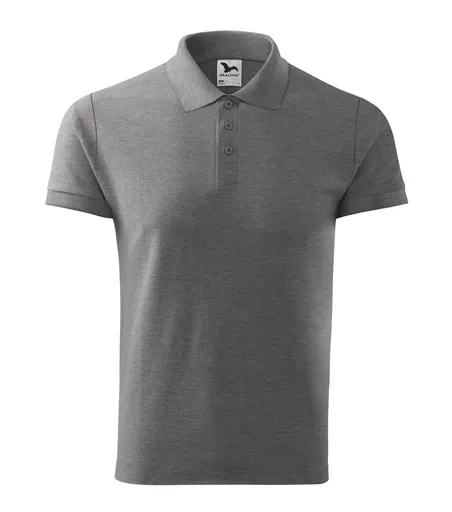 MALFINI Pánska polokošeľa Cotton - Tmavošedý melír | 3XL