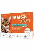 Iams Cat suché suchozemské mäso v omáčke multipack 12x85g