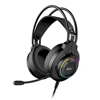 Genius GX GAMING HS-GX580U 31710028400, sluchátka s mikrofonem, ovládání hlasitosti, černá, herní sluchátka, 50 mm měniče typ USB