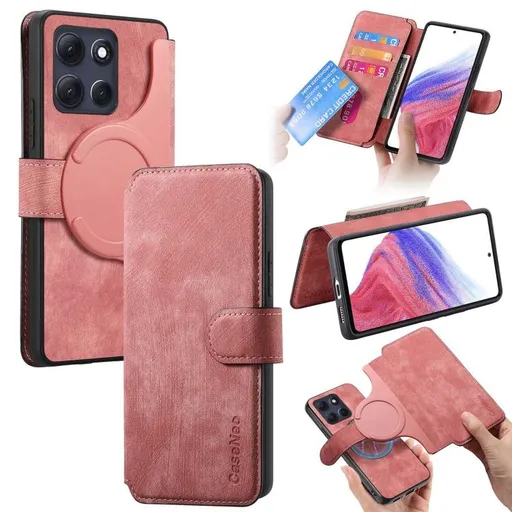 CASENEO Peňaženkové puzdro pre Motorola Moto G86 Power 5G ružové