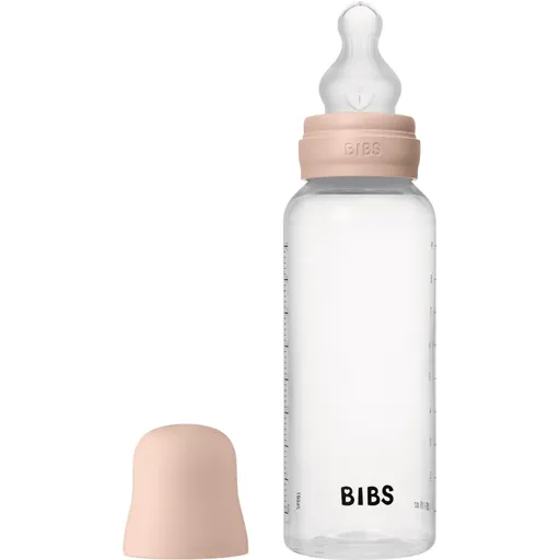 BIBS Anti-Colic Baby Bottle Silicone antikoliková fľaša so silikónovým cumlíkom Blush 270 ml