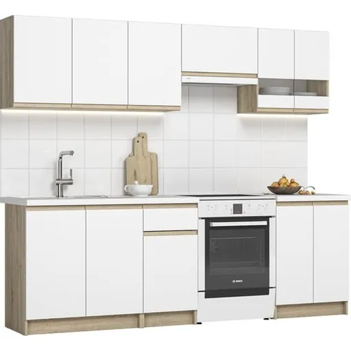 Kuchynská linka Naturel Katarina LUX 2,4 m Oak KSETKATARINAO