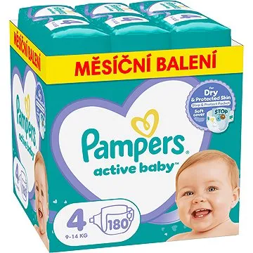 PAMPERS Active Baby veľkosť 4, Monthly Pack 180 ks (8006540032725)