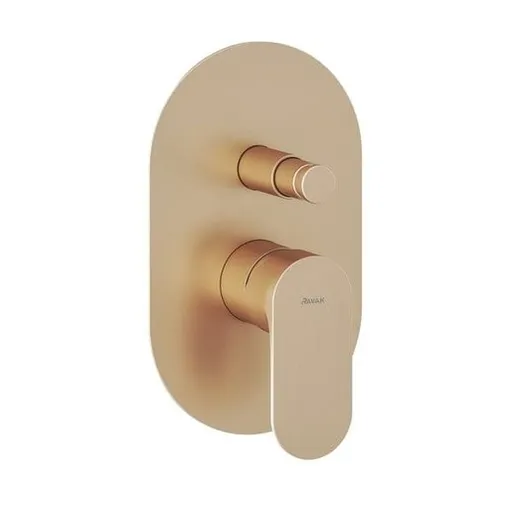Ravak Eleganta sprchová a vaňová batéria vrátane podomietkového telesa ružové zlato kefované X070372