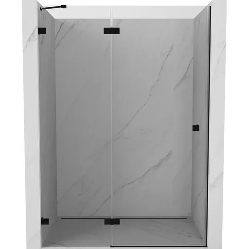 MEXEN/S - Lunar sprchové dvere krídlové ľavé 135, transparent, čierna 834-135-000-70-00-L