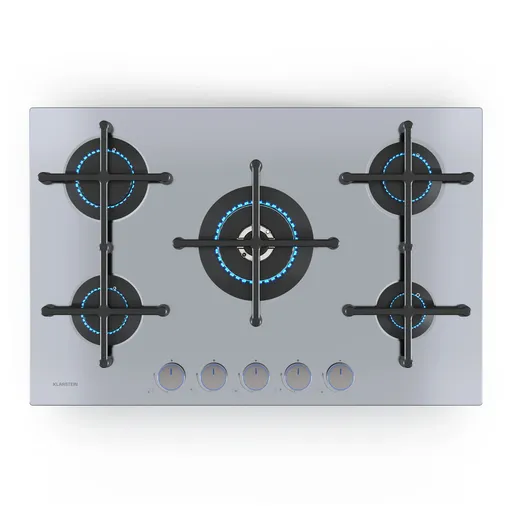 Klarstein Illuminosa 5 plynová varná doska 5-horáková Sabaf horák z nehrdzavejúcej ocele