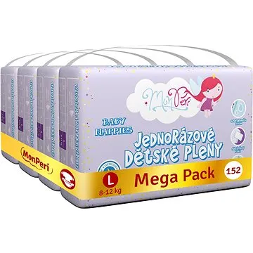 MonPeri Klasik Mega Pack veľkosť L (152 ks) (8594169733241)