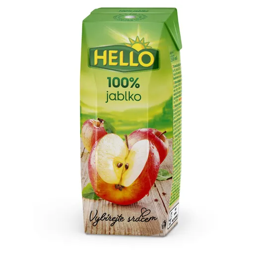 HELLO 100% Jablková šťava 250 ml x 18 kusov