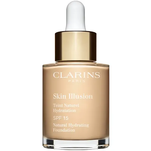 Clarins Skin Illusion Natural Hydrating Foundation rozjasňujúci hydratačný make-up SPF 15 odtieň 101W Linen 30 ml
