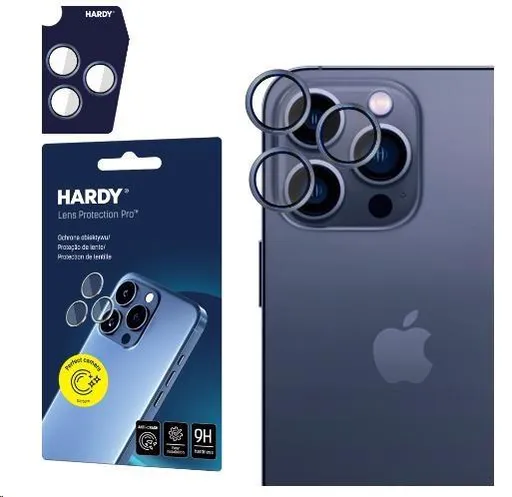 3mk HARDY Lens Protection Pro pre iPhone 15 Pro Blue
