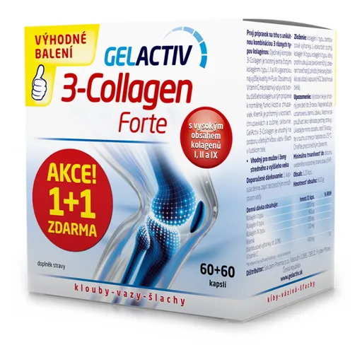 GELACTIV 3-Collagen Forte 60+60 kapsúl ZADARMO